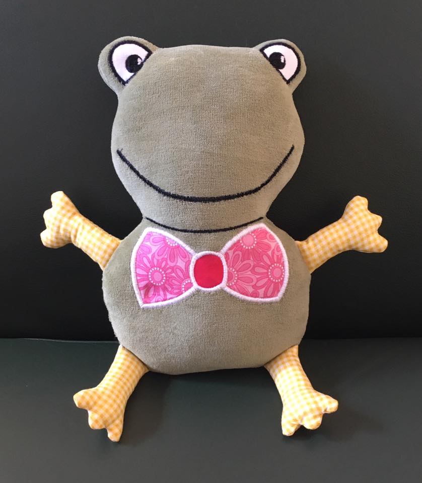 ITH Machine Embroidery Design - Frog Stuffed Toy