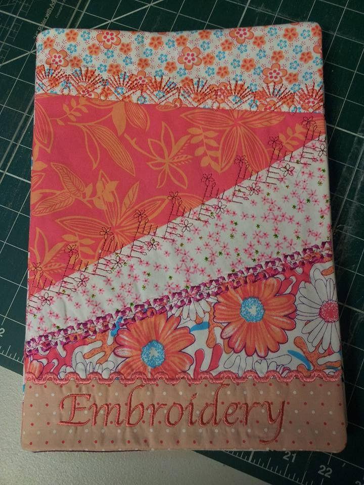 Crazy patchwork book cover 6x10 7x12 and 9.5x14 - Sweet Pea Australia In the hoop machine embroidery designs. in the hoop project, in the hoop embroidery designs, craft in the hoop project, diy in the hoop project, diy craft in the hoop project, in the hoop embroidery patterns, design in the hoop patterns, embroidery designs for in the hoop embroidery projects, best in the hoop machine embroidery designs perfect for all hoops and embroidery machines