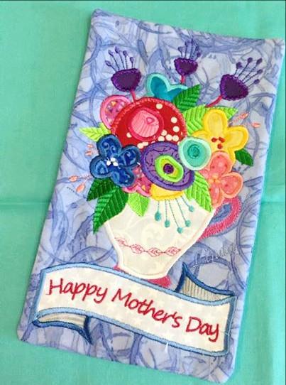 Happy Mother's Day mugrug 5x7 6x10 7x12 9.5x14 - Sweet Pea Australia In the hoop machine embroidery designs. in the hoop project, in the hoop embroidery designs, craft in the hoop project, diy in the hoop project, diy craft in the hoop project, in the hoop embroidery patterns, design in the hoop patterns, embroidery designs for in the hoop embroidery projects, best in the hoop machine embroidery designs perfect for all hoops and embroidery machines