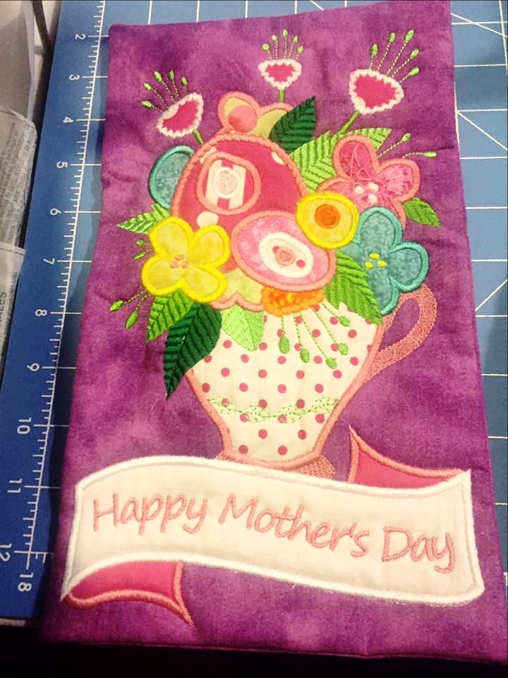 Happy Mother's Day mugrug 5x7 6x10 7x12 9.5x14 - Sweet Pea Australia In the hoop machine embroidery designs. in the hoop project, in the hoop embroidery designs, craft in the hoop project, diy in the hoop project, diy craft in the hoop project, in the hoop embroidery patterns, design in the hoop patterns, embroidery designs for in the hoop embroidery projects, best in the hoop machine embroidery designs perfect for all hoops and embroidery machines