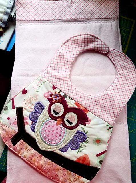Owl Bib 6x10 and 7x12 - Sweet Pea Australia In the hoop machine embroidery designs. in the hoop project, in the hoop embroidery designs, craft in the hoop project, diy in the hoop project, diy craft in the hoop project, in the hoop embroidery patterns, design in the hoop patterns, embroidery designs for in the hoop embroidery projects, best in the hoop machine embroidery designs perfect for all hoops and embroidery machines