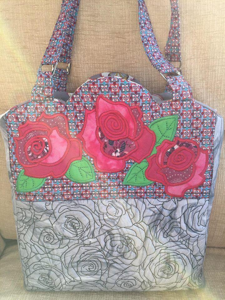 Quilted Roses Bag 6x10 7x12 - Sweet Pea Australia In the hoop machine embroidery designs. in the hoop project, in the hoop embroidery designs, craft in the hoop project, diy in the hoop project, diy craft in the hoop project, in the hoop embroidery patterns, design in the hoop patterns, embroidery designs for in the hoop embroidery projects, best in the hoop machine embroidery designs perfect for all hoops and embroidery machines