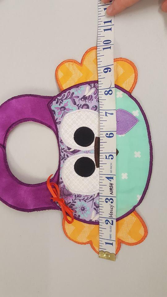 Owl Bib 5x7 - Sweet Pea Australia In the hoop machine embroidery designs. in the hoop project, in the hoop embroidery designs, craft in the hoop project, diy in the hoop project, diy craft in the hoop project, in the hoop embroidery patterns, design in the hoop patterns, embroidery designs for in the hoop embroidery projects, best in the hoop machine embroidery designs perfect for all hoops and embroidery machines