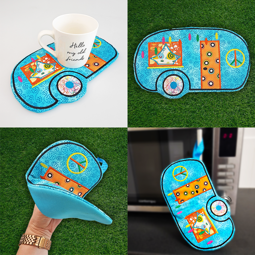 Caravan mugrug oven glove 5x7 6x10 7x12 9.5x14 - Sweet Pea Australia In the hoop machine embroidery designs. in the hoop project, in the hoop embroidery designs, craft in the hoop project, diy in the hoop project, diy craft in the hoop project, in the hoop embroidery patterns, design in the hoop patterns, embroidery designs for in the hoop embroidery projects, best in the hoop machine embroidery designs perfect for all hoops and embroidery machines