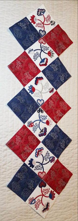 Good Things Come in Fours Table Runner 4x4 5x5 6x6 8x8 - Sweet Pea Australia In the hoop machine embroidery designs. in the hoop project, in the hoop embroidery designs, craft in the hoop project, diy in the hoop project, diy craft in the hoop project, in the hoop embroidery patterns, design in the hoop patterns, embroidery designs for in the hoop embroidery projects, best in the hoop machine embroidery designs perfect for all hoops and embroidery machines