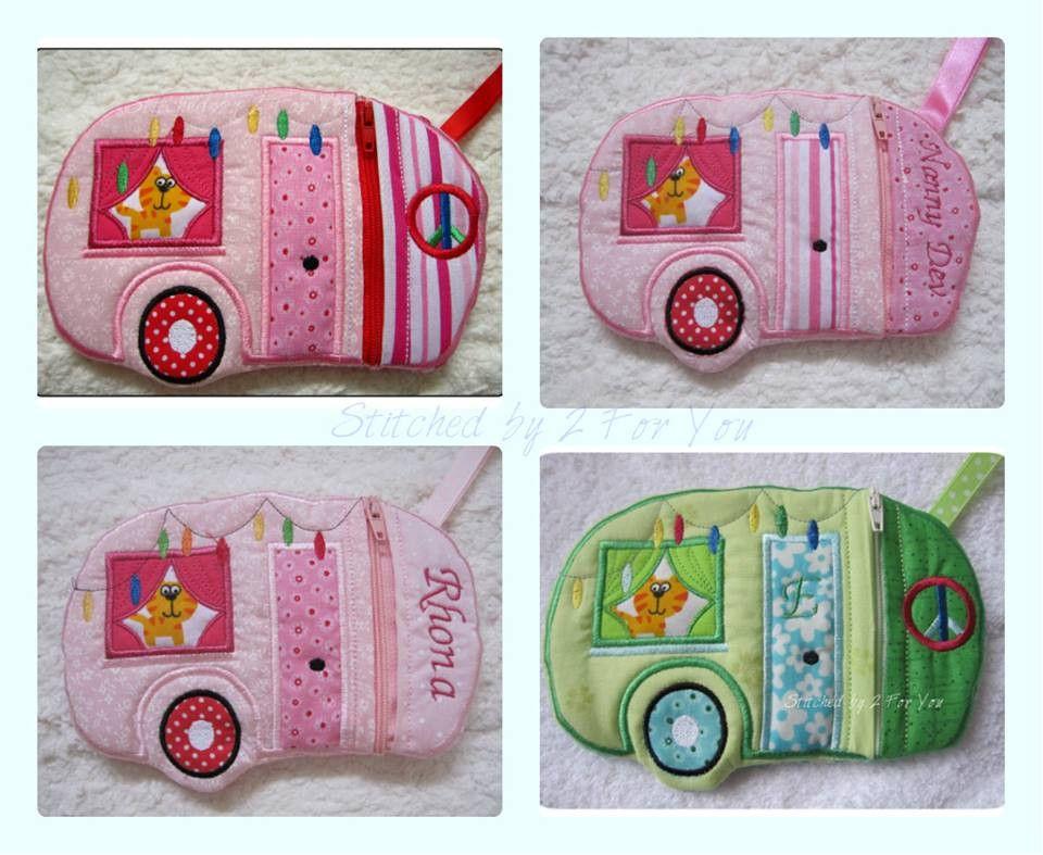 Caravan Zipper Case 5x7 6x10 7x12 and 9.5x14 - Sweet Pea Australia In the hoop machine embroidery designs. in the hoop project, in the hoop embroidery designs, craft in the hoop project, diy in the hoop project, diy craft in the hoop project, in the hoop embroidery patterns, design in the hoop patterns, embroidery designs for in the hoop embroidery projects, best in the hoop machine embroidery designs perfect for all hoops and embroidery machines