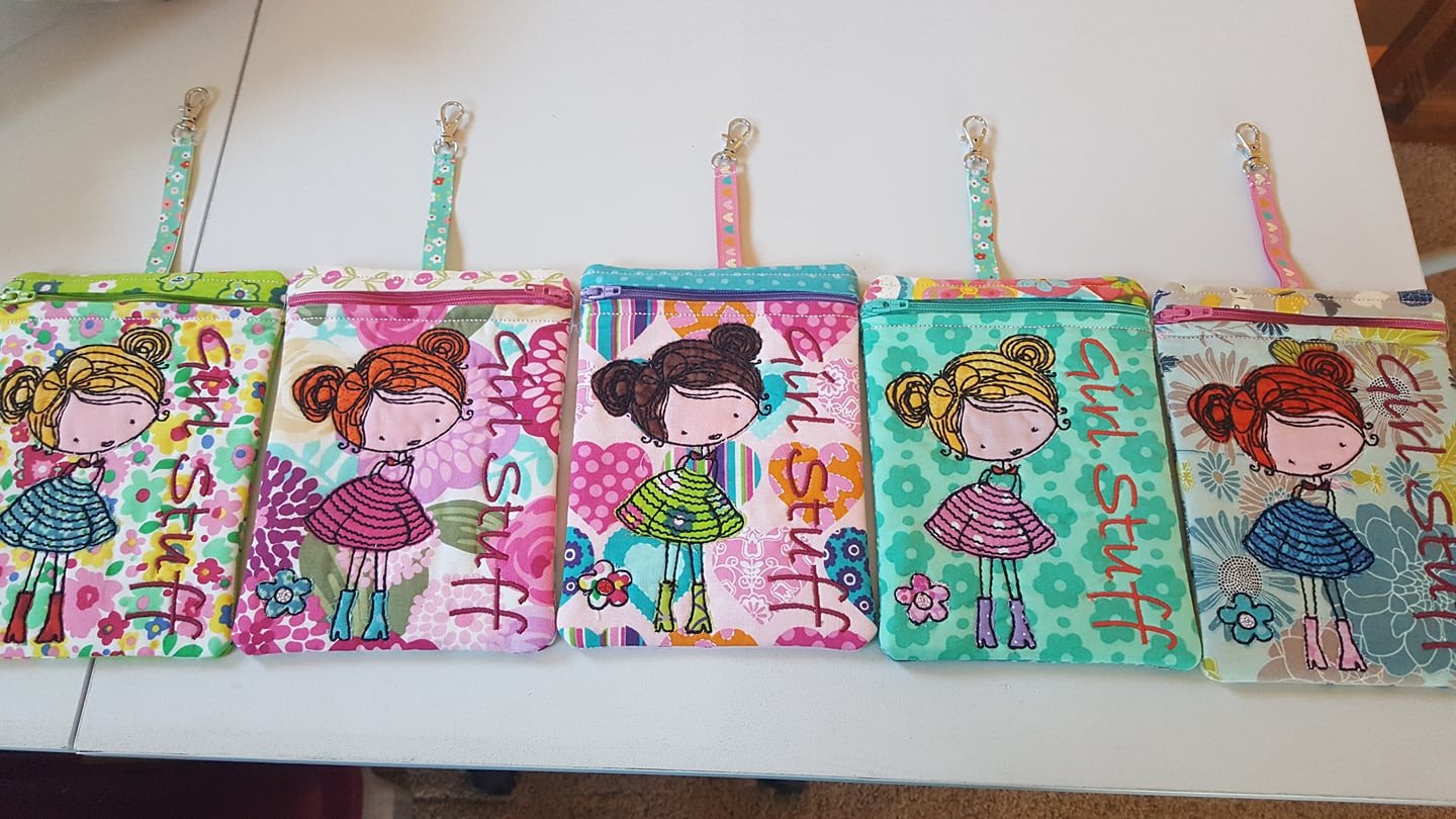 Girl Stuff Zipper Purse 5x7 - Sweet Pea Australia In the hoop machine embroidery designs. in the hoop project, in the hoop embroidery designs, craft in the hoop project, diy in the hoop project, diy craft in the hoop project, in the hoop embroidery patterns, design in the hoop patterns, embroidery designs for in the hoop embroidery projects, best in the hoop machine embroidery designs perfect for all hoops and embroidery machines