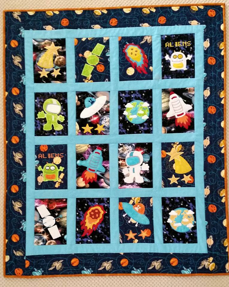 Space Quilt 5x7 6x10 - Sweet Pea Australia In the hoop machine embroidery designs. in the hoop project, in the hoop embroidery designs, craft in the hoop project, diy in the hoop project, diy craft in the hoop project, in the hoop embroidery patterns, design in the hoop patterns, embroidery designs for in the hoop embroidery projects, best in the hoop machine embroidery designs perfect for all hoops and embroidery machines