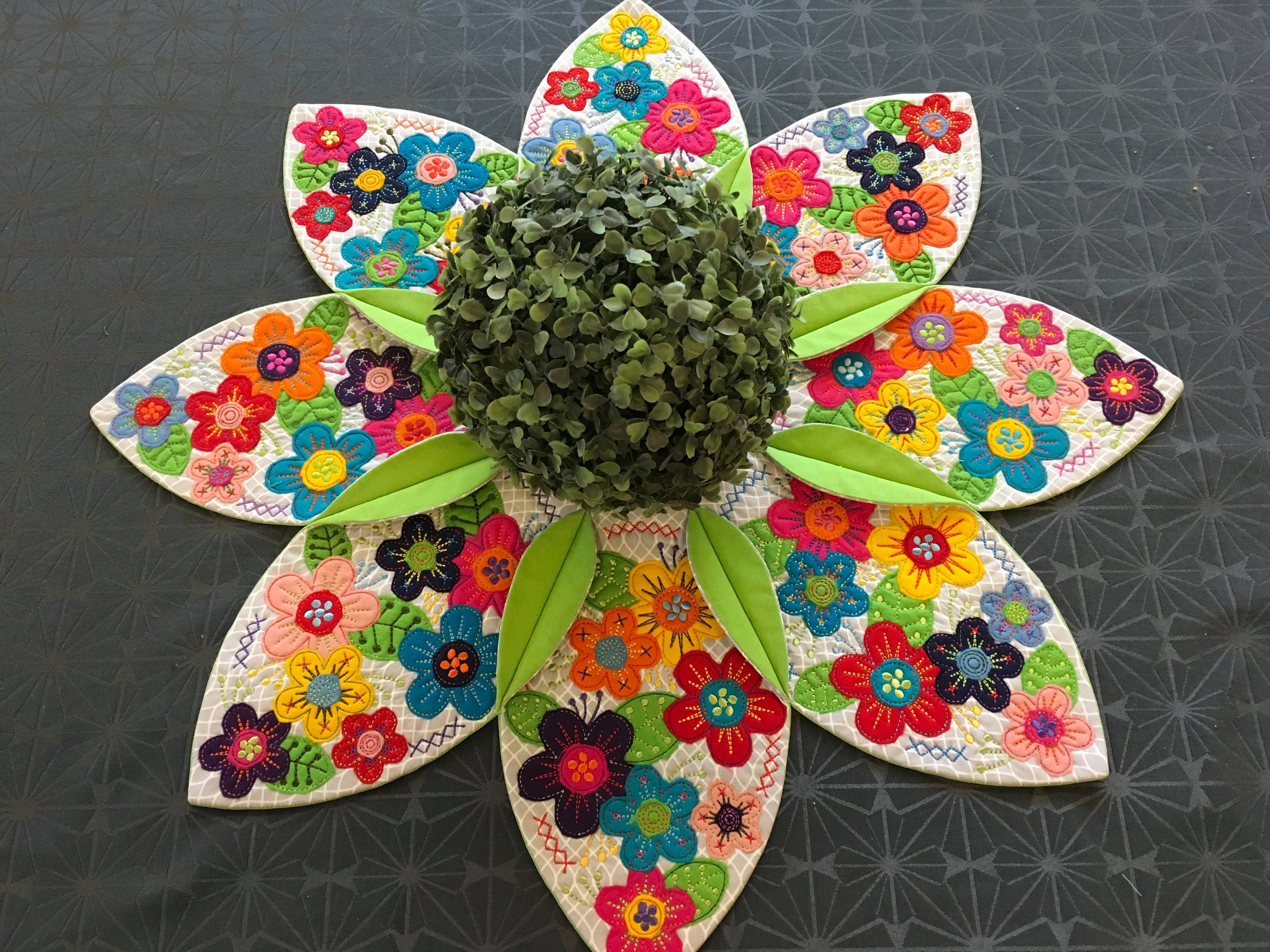 Felt Flower Table Centre 5x7 6x10 - Sweet Pea Australia In the hoop machine embroidery designs. in the hoop project, in the hoop embroidery designs, craft in the hoop project, diy in the hoop project, diy craft in the hoop project, in the hoop embroidery patterns, design in the hoop patterns, embroidery designs for in the hoop embroidery projects, best in the hoop machine embroidery designs perfect for all hoops and embroidery machines