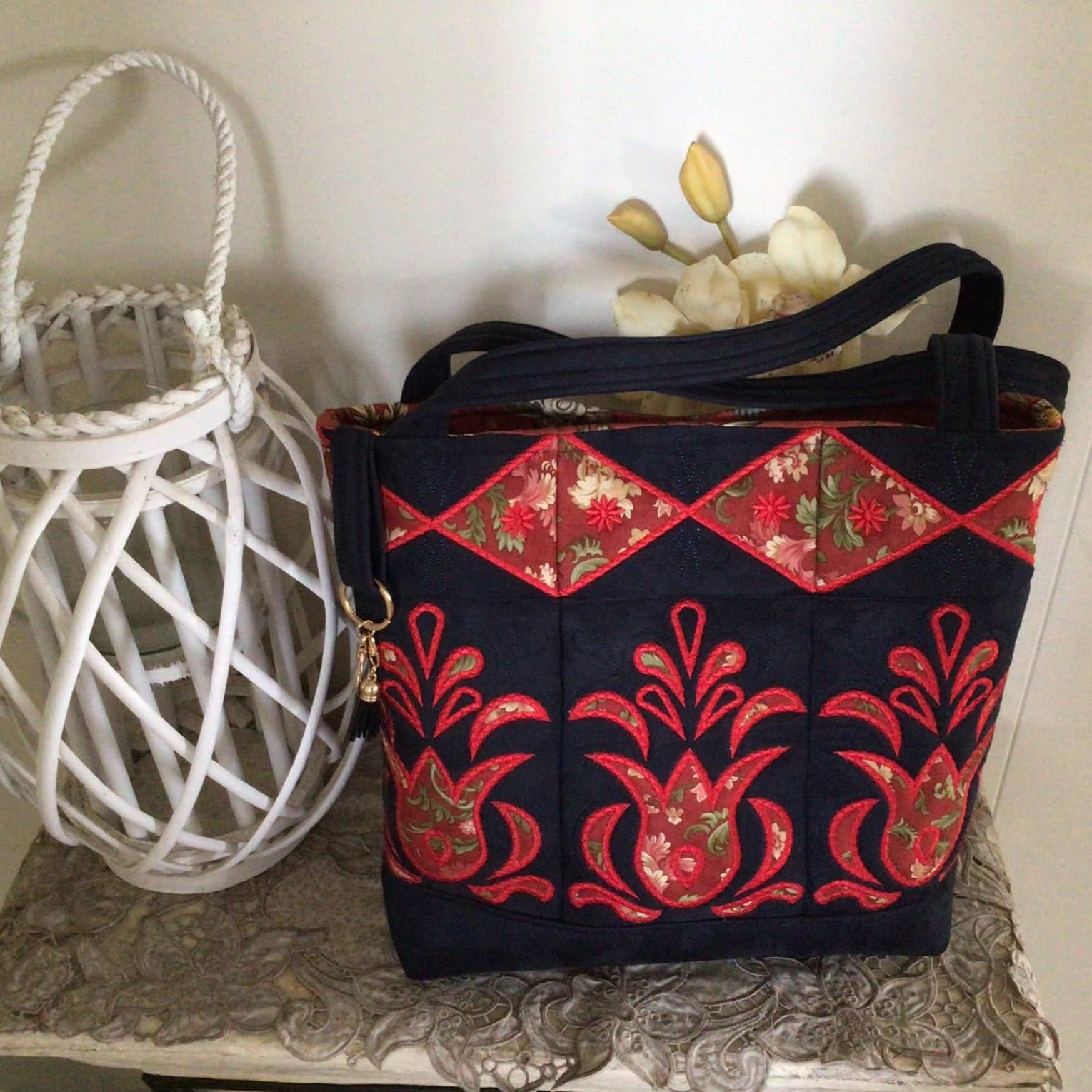 Pysansky Tote Bag 5x7 - Sweet Pea Australia In the hoop machine embroidery designs. in the hoop project, in the hoop embroidery designs, craft in the hoop project, diy in the hoop project, diy craft in the hoop project, in the hoop embroidery patterns, design in the hoop patterns, embroidery designs for in the hoop embroidery projects, best in the hoop machine embroidery designs perfect for all hoops and embroidery machines