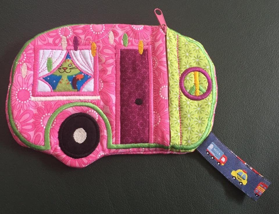 Caravan Zipper Case 5x7 6x10 7x12 and 9.5x14 - Sweet Pea Australia In the hoop machine embroidery designs. in the hoop project, in the hoop embroidery designs, craft in the hoop project, diy in the hoop project, diy craft in the hoop project, in the hoop embroidery patterns, design in the hoop patterns, embroidery designs for in the hoop embroidery projects, best in the hoop machine embroidery designs perfect for all hoops and embroidery machines