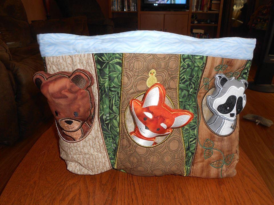 Woodland animal bag 5x7 6x10 7x12 - Sweet Pea Australia In the hoop machine embroidery designs. in the hoop project, in the hoop embroidery designs, craft in the hoop project, diy in the hoop project, diy craft in the hoop project, in the hoop embroidery patterns, design in the hoop patterns, embroidery designs for in the hoop embroidery projects, best in the hoop machine embroidery designs perfect for all hoops and embroidery machines