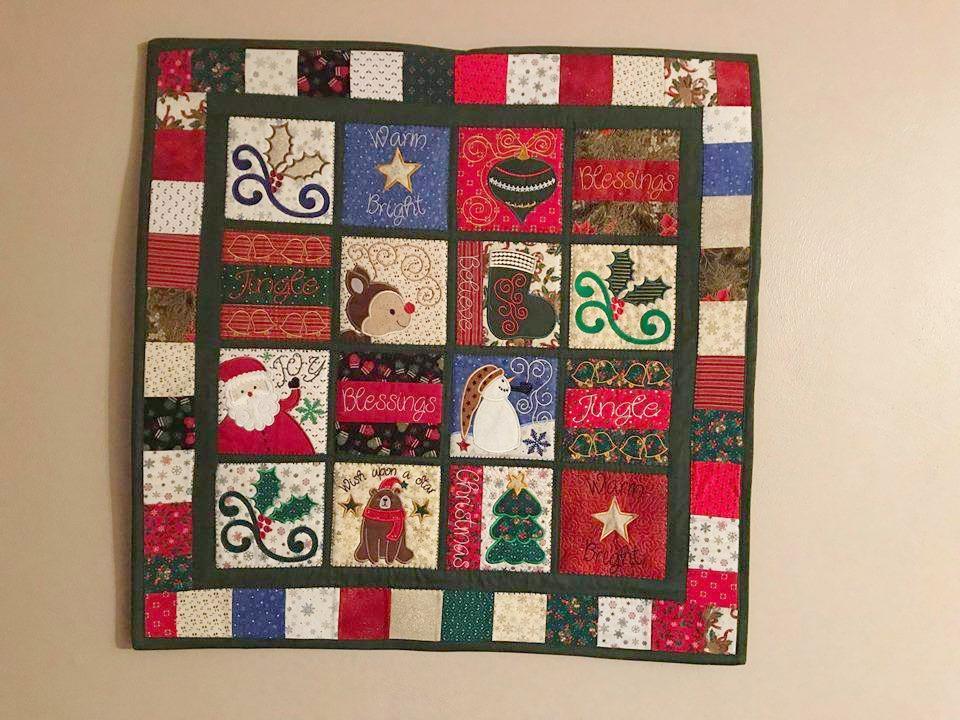 Christmas Folk Art Quilt 4x4 5x5 6x6 - Sweet Pea Australia In the hoop machine embroidery designs. in the hoop project, in the hoop embroidery designs, craft in the hoop project, diy in the hoop project, diy craft in the hoop project, in the hoop embroidery patterns, design in the hoop patterns, embroidery designs for in the hoop embroidery projects, best in the hoop machine embroidery designs perfect for all hoops and embroidery machines