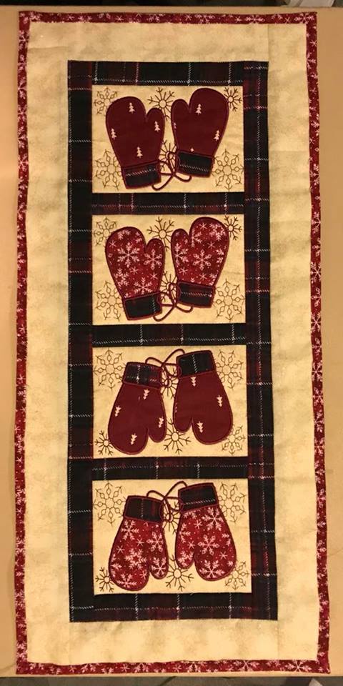 Mittens Quilt Block and Table Runner 5x7 6x10 8x12 9.5x14 - Sweet Pea Australia In the hoop machine embroidery designs. in the hoop project, in the hoop embroidery designs, craft in the hoop project, diy in the hoop project, diy craft in the hoop project, in the hoop embroidery patterns, design in the hoop patterns, embroidery designs for in the hoop embroidery projects, best in the hoop machine embroidery designs perfect for all hoops and embroidery machines