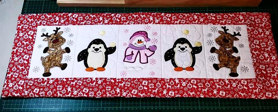 Christmas cuties table runner 5x7 6x10 8x12 - Sweet Pea Australia In the hoop machine embroidery designs. in the hoop project, in the hoop embroidery designs, craft in the hoop project, diy in the hoop project, diy craft in the hoop project, in the hoop embroidery patterns, design in the hoop patterns, embroidery designs for in the hoop embroidery projects, best in the hoop machine embroidery designs perfect for all hoops and embroidery machines