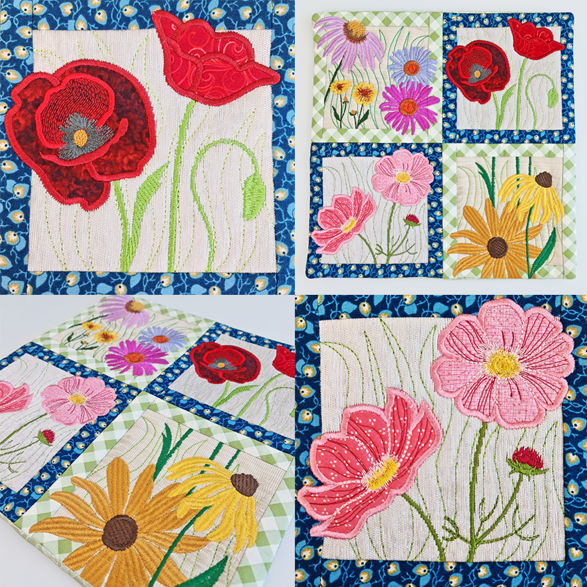 Wildflower Window Cushion 4x4 5x5 6x6 7x7 8x8 - Sweet Pea Australia In the hoop machine embroidery designs. in the hoop project, in the hoop embroidery designs, craft in the hoop project, diy in the hoop project, diy craft in the hoop project, in the hoop embroidery patterns, design in the hoop patterns, embroidery designs for in the hoop embroidery projects, best in the hoop machine embroidery designs perfect for all hoops and embroidery machines