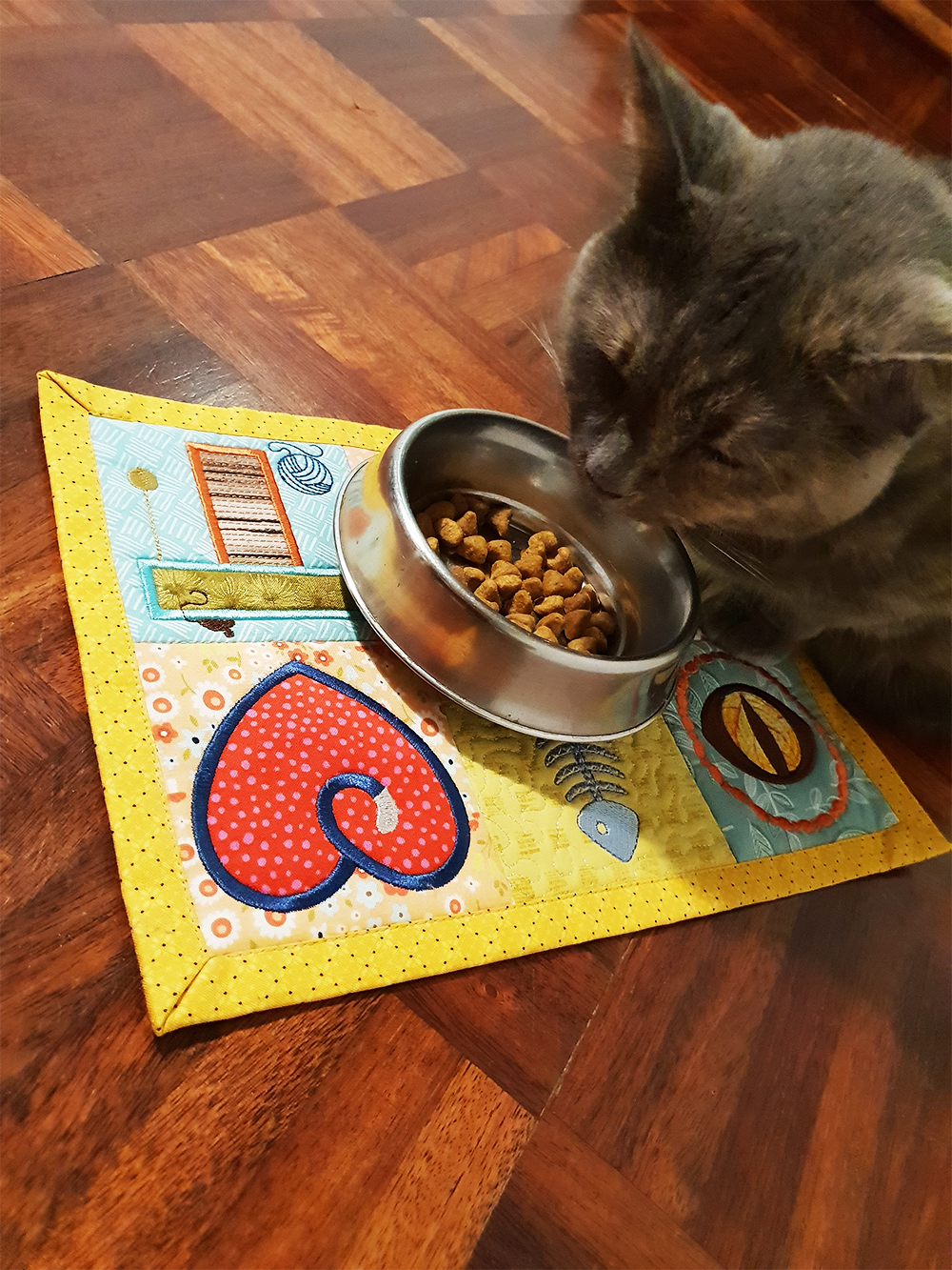 Cat Food Mat 4x4 5x5 6x6 - Sweet Pea Australia In the hoop machine embroidery designs. in the hoop project, in the hoop embroidery designs, craft in the hoop project, diy in the hoop project, diy craft in the hoop project, in the hoop embroidery patterns, design in the hoop patterns, embroidery designs for in the hoop embroidery projects, best in the hoop machine embroidery designs perfect for all hoops and embroidery machines