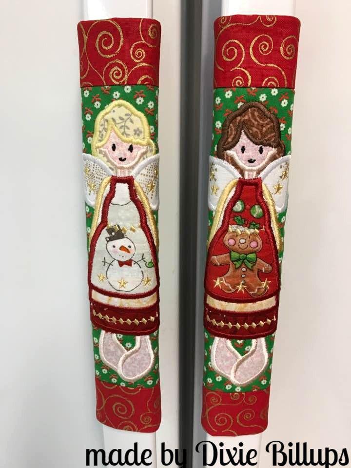 Angel Fridge Handle Wrap 6x10 and 7x12 - Sweet Pea Australia In the hoop machine embroidery designs. in the hoop project, in the hoop embroidery designs, craft in the hoop project, diy in the hoop project, diy craft in the hoop project, in the hoop embroidery patterns, design in the hoop patterns, embroidery designs for in the hoop embroidery projects, best in the hoop machine embroidery designs perfect for all hoops and embroidery machines