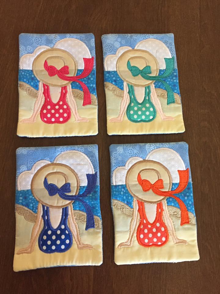 Lady at the Beach Mugrug 5x7 6x10 7x12 - Sweet Pea Australia In the hoop machine embroidery designs. in the hoop project, in the hoop embroidery designs, craft in the hoop project, diy in the hoop project, diy craft in the hoop project, in the hoop embroidery patterns, design in the hoop patterns, embroidery designs for in the hoop embroidery projects, best in the hoop machine embroidery designs perfect for all hoops and embroidery machines