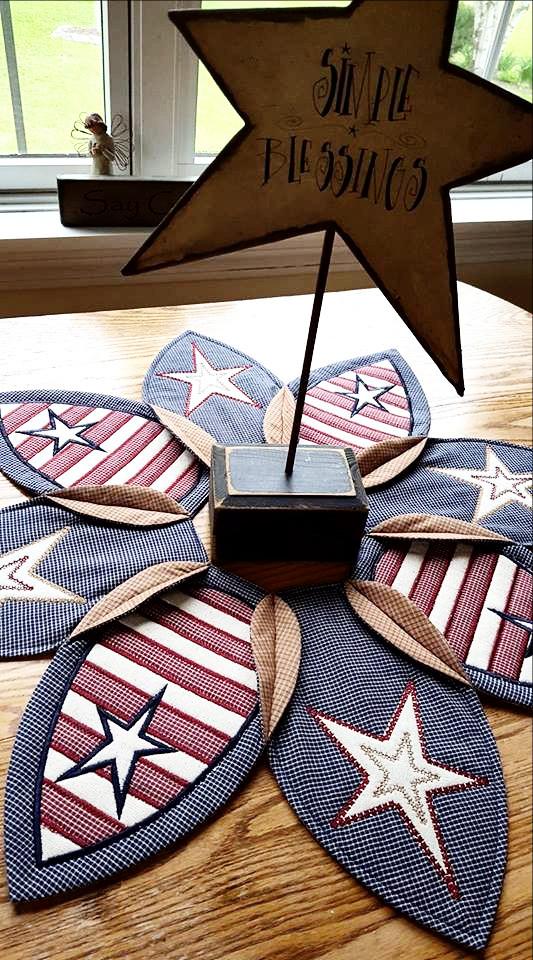 Stars and Stripes Table Centre 5x7 6x10 7x12 - Sweet Pea Australia In the hoop machine embroidery designs. in the hoop project, in the hoop embroidery designs, craft in the hoop project, diy in the hoop project, diy craft in the hoop project, in the hoop embroidery patterns, design in the hoop patterns, embroidery designs for in the hoop embroidery projects, best in the hoop machine embroidery designs perfect for all hoops and embroidery machines