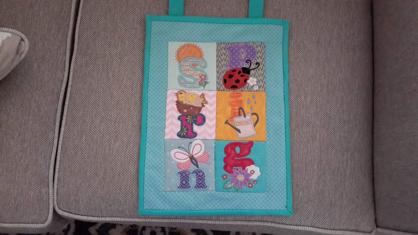 Spring Flag or Table Runner 4x4 5x7 6x10 8x12 - Sweet Pea Australia In the hoop machine embroidery designs. in the hoop project, in the hoop embroidery designs, craft in the hoop project, diy in the hoop project, diy craft in the hoop project, in the hoop embroidery patterns, design in the hoop patterns, embroidery designs for in the hoop embroidery projects, best in the hoop machine embroidery designs perfect for all hoops and embroidery machines