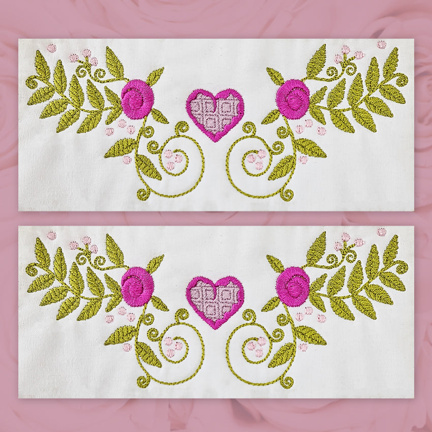 Dove & Flower Embroidery (Wreath, Borders & Corners) - Sweet Pea Australia In the hoop machine embroidery designs. in the hoop project, in the hoop embroidery designs, craft in the hoop project, diy in the hoop project, diy craft in the hoop project, in the hoop embroidery patterns, design in the hoop patterns, embroidery designs for in the hoop embroidery projects, best in the hoop machine embroidery designs perfect for all hoops and embroidery machines