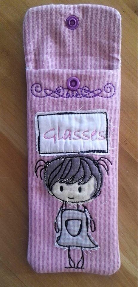 Girl Glasses Case 6x10 - Sweet Pea Australia In the hoop machine embroidery designs. in the hoop project, in the hoop embroidery designs, craft in the hoop project, diy in the hoop project, diy craft in the hoop project, in the hoop embroidery patterns, design in the hoop patterns, embroidery designs for in the hoop embroidery projects, best in the hoop machine embroidery designs perfect for all hoops and embroidery machines