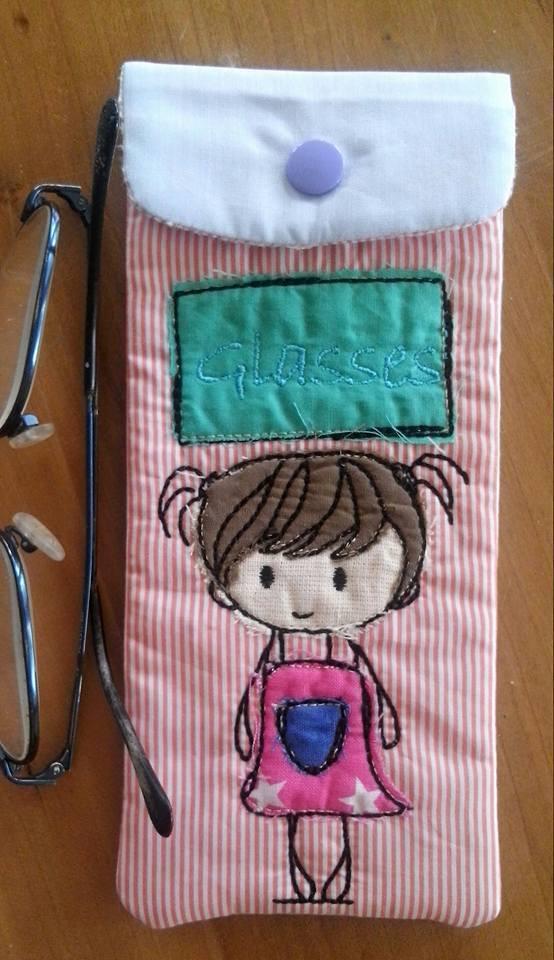 Girl Glasses Case 6x10 - Sweet Pea Australia In the hoop machine embroidery designs. in the hoop project, in the hoop embroidery designs, craft in the hoop project, diy in the hoop project, diy craft in the hoop project, in the hoop embroidery patterns, design in the hoop patterns, embroidery designs for in the hoop embroidery projects, best in the hoop machine embroidery designs perfect for all hoops and embroidery machines