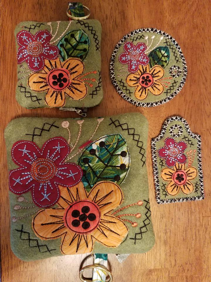 Flower luggage tags and Zipper Purse 4x4 5x5 6x6 - Sweet Pea Australia In the hoop machine embroidery designs. in the hoop project, in the hoop embroidery designs, craft in the hoop project, diy in the hoop project, diy craft in the hoop project, in the hoop embroidery patterns, design in the hoop patterns, embroidery designs for in the hoop embroidery projects, best in the hoop machine embroidery designs perfect for all hoops and embroidery machines