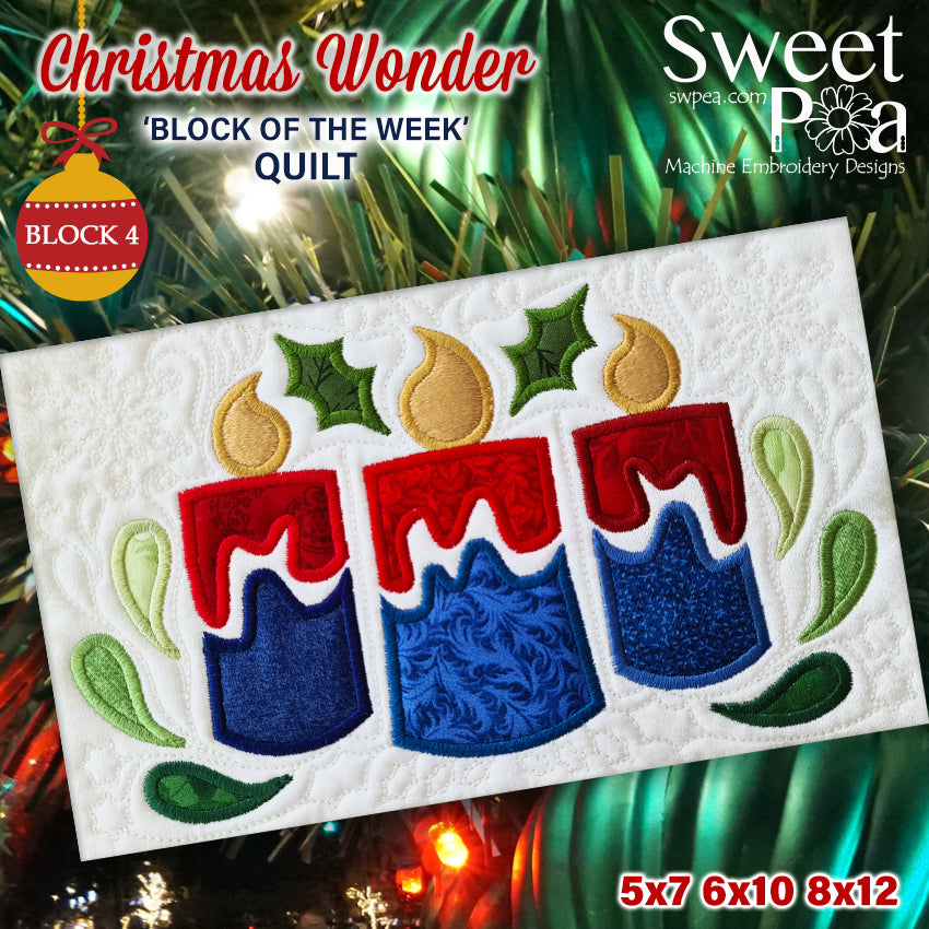 BOW Christmas Wonder Mystery Quilt Block 4 - Sweet Pea Australia In the hoop machine embroidery designs. in the hoop project, in the hoop embroidery designs, craft in the hoop project, diy in the hoop project, diy craft in the hoop project, in the hoop embroidery patterns, design in the hoop patterns, embroidery designs for in the hoop embroidery projects, best in the hoop machine embroidery designs perfect for all hoops and embroidery machines