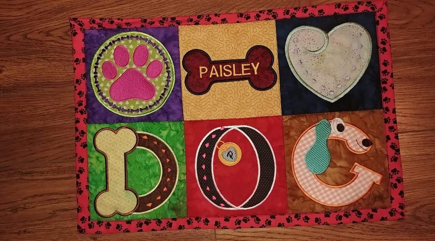 Dog Food Mat 4x4 5x5 6x6 - Sweet Pea Australia In the hoop machine embroidery designs. in the hoop project, in the hoop embroidery designs, craft in the hoop project, diy in the hoop project, diy craft in the hoop project, in the hoop embroidery patterns, design in the hoop patterns, embroidery designs for in the hoop embroidery projects, best in the hoop machine embroidery designs perfect for all hoops and embroidery machines