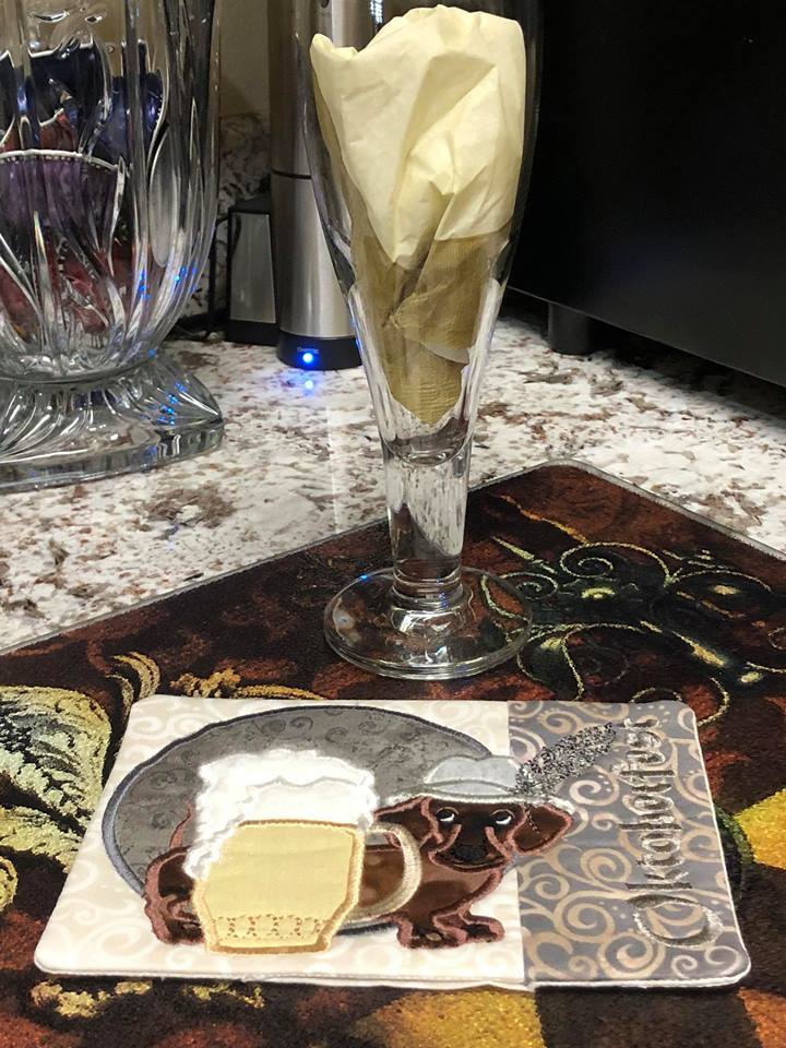 Oktoberfest Dachshund Mugrug 5x7 - Sweet Pea Australia In the hoop machine embroidery designs. in the hoop project, in the hoop embroidery designs, craft in the hoop project, diy in the hoop project, diy craft in the hoop project, in the hoop embroidery patterns, design in the hoop patterns, embroidery designs for in the hoop embroidery projects, best in the hoop machine embroidery designs perfect for all hoops and embroidery machines