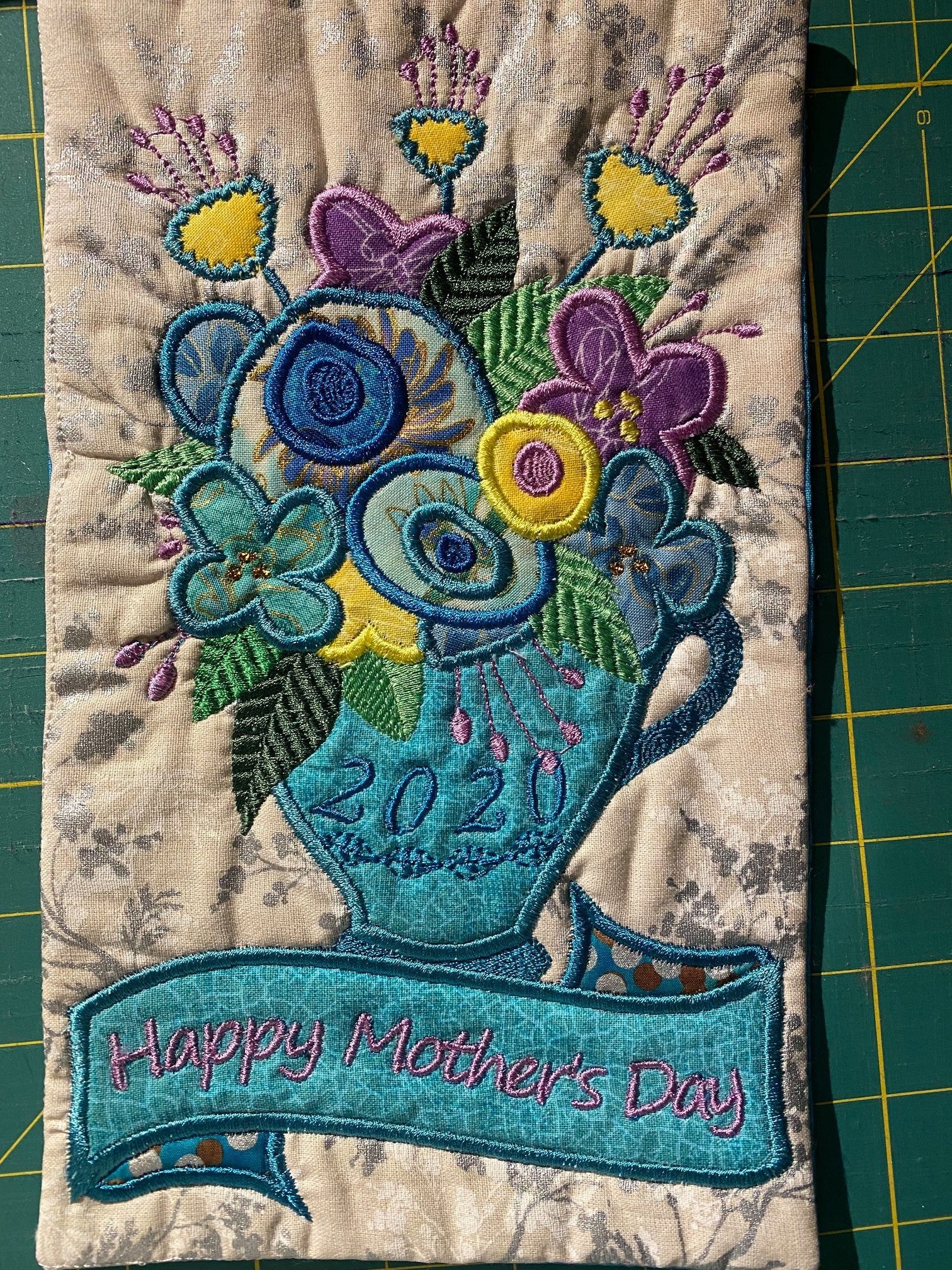 Happy Mother's Day mugrug 5x7 6x10 7x12 9.5x14 - Sweet Pea Australia In the hoop machine embroidery designs. in the hoop project, in the hoop embroidery designs, craft in the hoop project, diy in the hoop project, diy craft in the hoop project, in the hoop embroidery patterns, design in the hoop patterns, embroidery designs for in the hoop embroidery projects, best in the hoop machine embroidery designs perfect for all hoops and embroidery machines