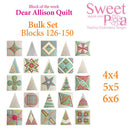 Bulk Dear Allison blocks 126-150 - Sweet Pea