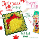 Christmas bells bunting add on 4x4 5x5 6x6 - Sweet Pea