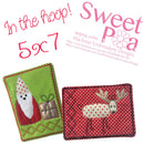 Christmas gnome and reindeer mugrug set 5x7 - Sweet Pea