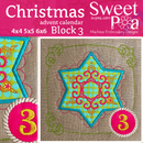 Christmas Advent Calendar Block 3 4x4 5x5 6x6 - Sweet Pea