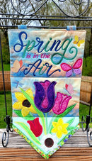 Spring is in the Air Flag 5x7 6x10 7x12 - Sweet Pea In The Hoop Machine Embroidery Design hoop machine embroidery designs, embroidery patterns, embroidery set, embroidery appliqué, hoop embroidery designs, small hoop designs, the best in the hoop machine embroidery designs, the best in the hoop sewing and embroidery designs
