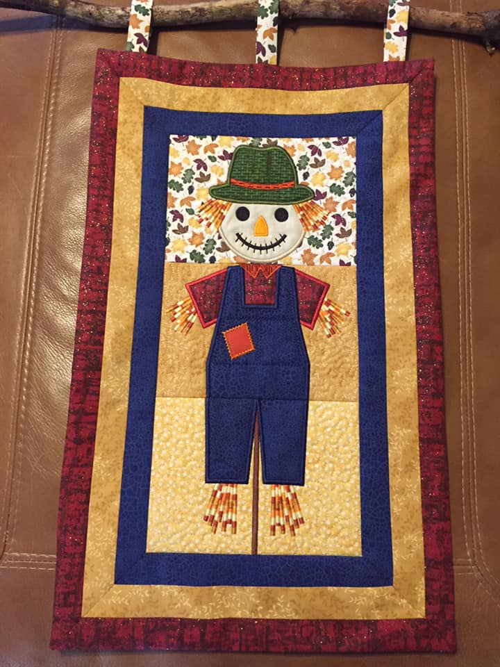 Scarecrow Wall Hanging or Table Runner 5x7 6x10 and 8x12 - Sweet Pea Australia In the hoop machine embroidery designs. in the hoop project, in the hoop embroidery designs, craft in the hoop project, diy in the hoop project, diy craft in the hoop project, in the hoop embroidery patterns, design in the hoop patterns, embroidery designs for in the hoop embroidery projects, best in the hoop machine embroidery designs perfect for all hoops and embroidery machines