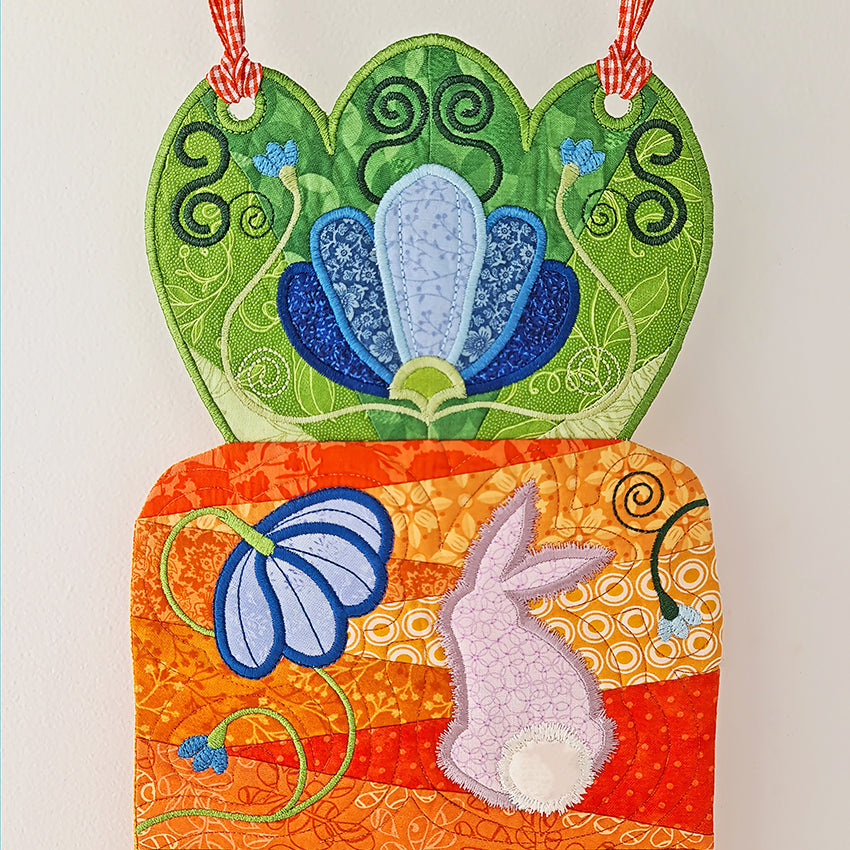 Carrot Wall Hanging/Table Runner 5x7 6x10 7x12 - Sweet Pea Australia In the hoop machine embroidery designs. in the hoop project, in the hoop embroidery designs, craft in the hoop project, diy in the hoop project, diy craft in the hoop project, in the hoop embroidery patterns, design in the hoop patterns, embroidery designs for in the hoop embroidery projects, best in the hoop machine embroidery designs perfect for all hoops and embroidery machines