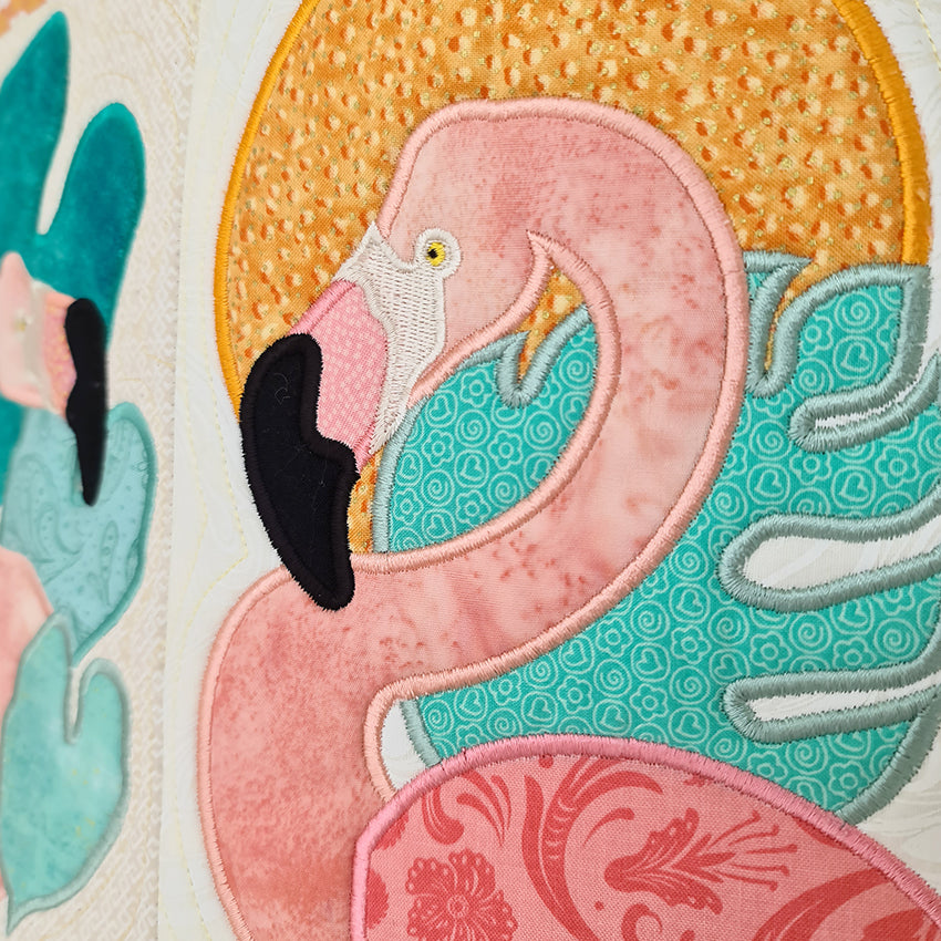 Tropical Flamingo Tote Bag 5x7 6x10 7x12 - Sweet Pea Australia In the hoop machine embroidery designs. in the hoop project, in the hoop embroidery designs, craft in the hoop project, diy in the hoop project, diy craft in the hoop project, in the hoop embroidery patterns, design in the hoop patterns, embroidery designs for in the hoop embroidery projects, best in the hoop machine embroidery designs perfect for all hoops and embroidery machines