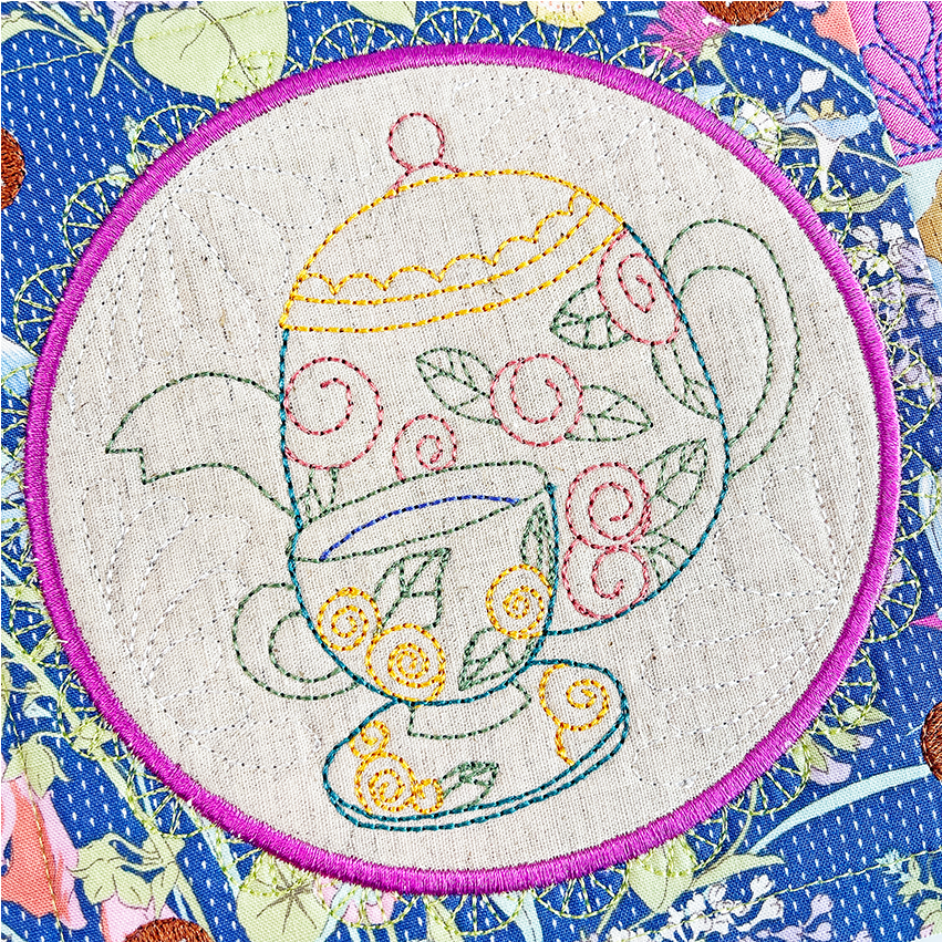 BOM Treasured Notions Quilt - Block 10 In the hoop machine embroidery designs