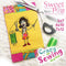 Crazy for sewing mugrug 5x7 6x10 7x12 - Sweet Pea