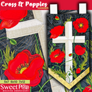Cross and Poppies Hanger 5x7 6x10 7x12 - Sweet Pea In The Hoop Machine Embroidery Design hoop machine embroidery designs, embroidery patterns, embroidery set, embroidery appliqué, hoop embroidery designs, small hoop designs, the best in the hoop machine embroidery designs, the best in the hoop sewing and embroidery designs