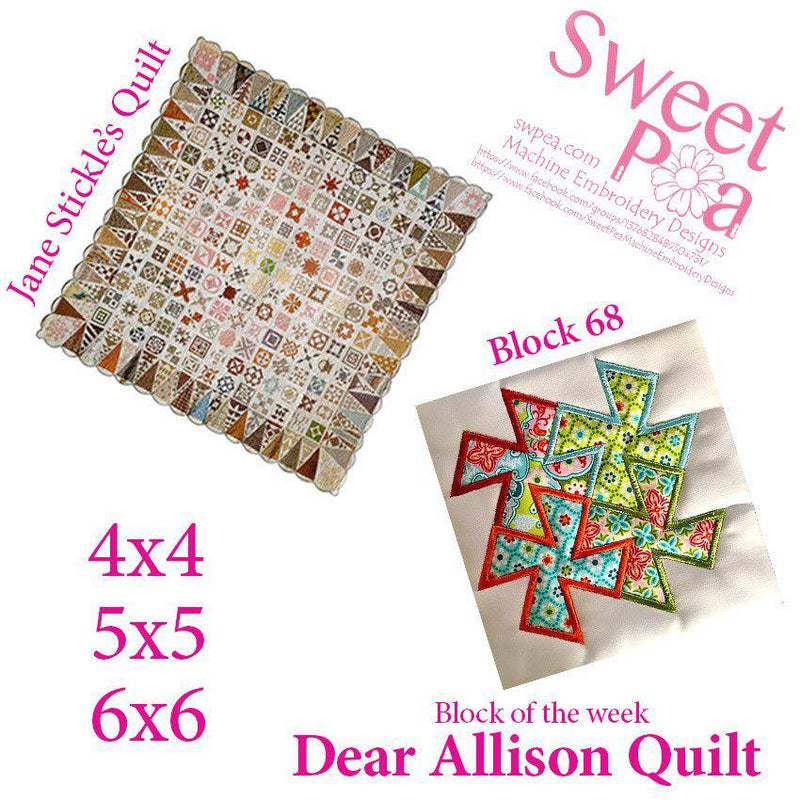 Dear Allison block 68 - Sweet Pea