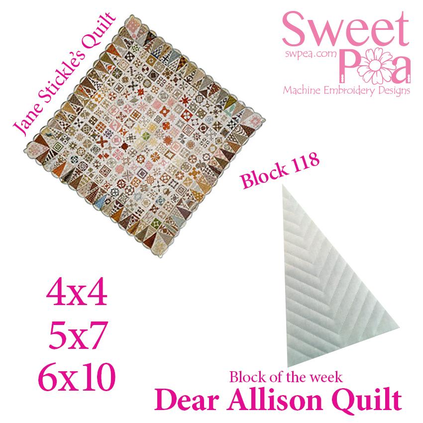 Dear Allison quilt block 119 and BONUS border block 118 in the 4x4 5x5 6x6 hoop machine embroidery design - Sweet Pea Australia In the hoop machine embroidery designs. in the hoop project, in the hoop embroidery designs, craft in the hoop project, diy in the hoop project, diy craft in the hoop project, in the hoop embroidery patterns, design in the hoop patterns, embroidery designs for in the hoop embroidery projects, best in the hoop machine embroidery designs perfect for all hoops and embroidery machines