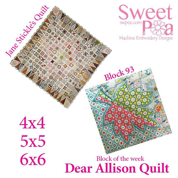 Dear Allison  Block 93 - Sweet Pea