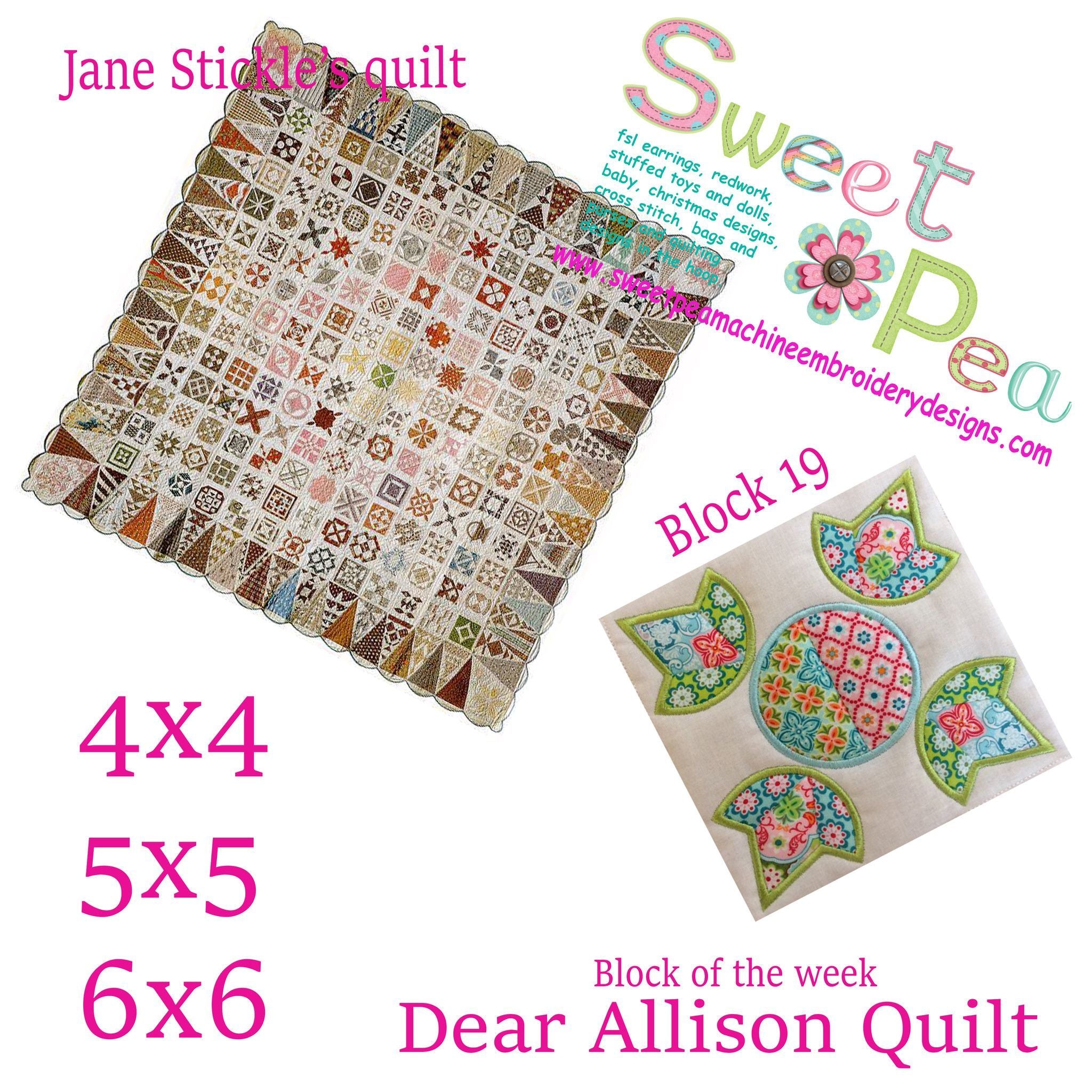 Dear Allison block 19 - Sweet Pea Australia In the hoop machine embroidery designs. in the hoop project, in the hoop embroidery designs, craft in the hoop project, diy in the hoop project, diy craft in the hoop project, in the hoop embroidery patterns, design in the hoop patterns, embroidery designs for in the hoop embroidery projects, best in the hoop machine embroidery designs perfect for all hoops and embroidery machines