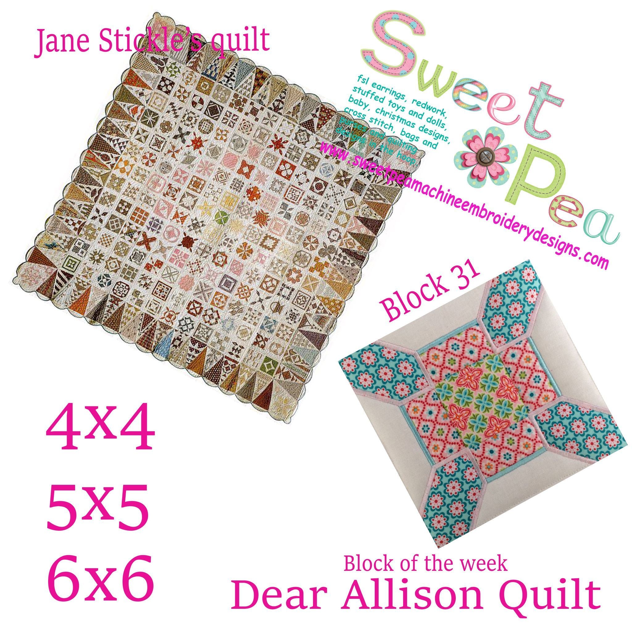 Dear Allison block 31 - Sweet Pea Australia In the hoop machine embroidery designs. in the hoop project, in the hoop embroidery designs, craft in the hoop project, diy in the hoop project, diy craft in the hoop project, in the hoop embroidery patterns, design in the hoop patterns, embroidery designs for in the hoop embroidery projects, best in the hoop machine embroidery designs perfect for all hoops and embroidery machines