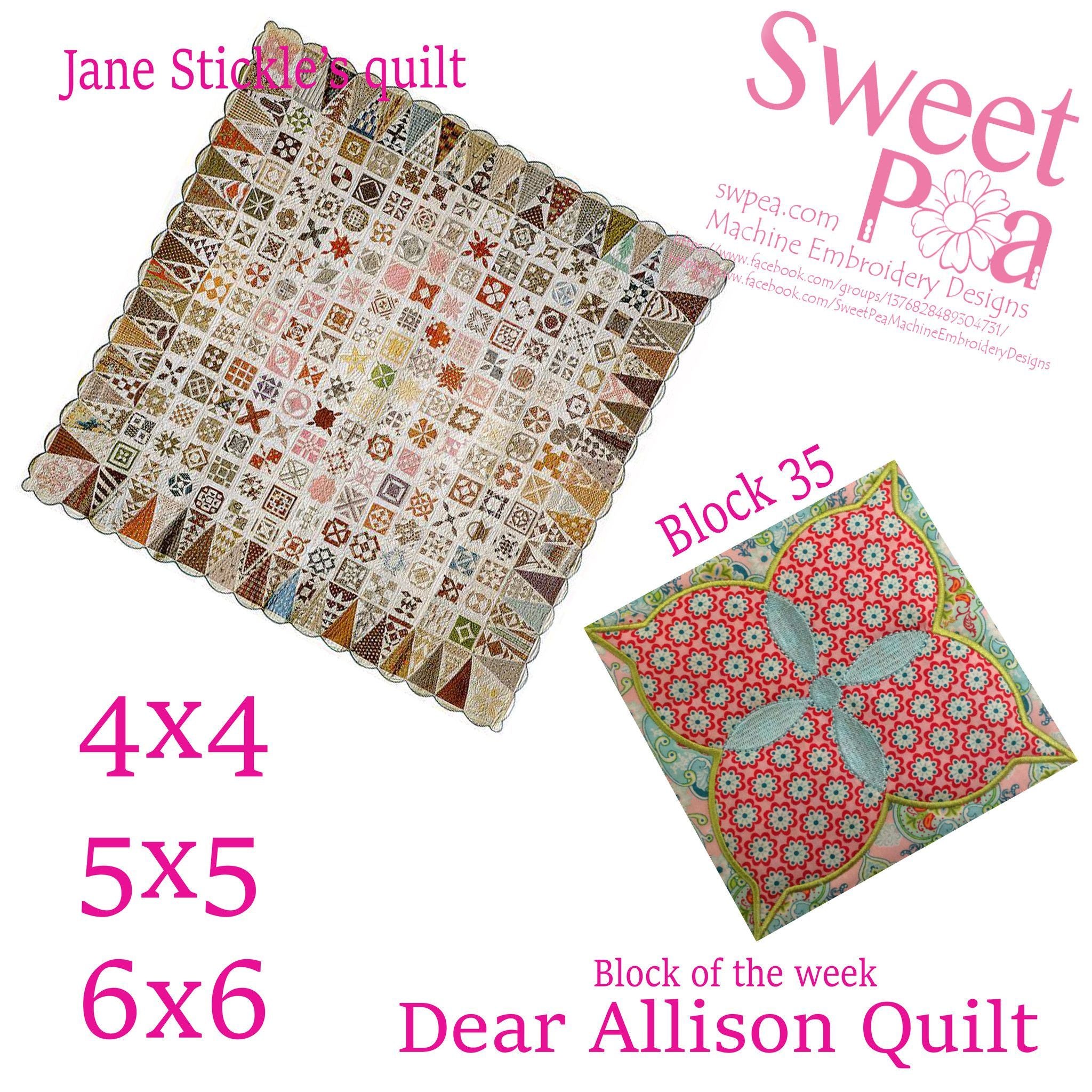 Dear Allison block 35 - Sweet Pea Australia In the hoop machine embroidery designs. in the hoop project, in the hoop embroidery designs, craft in the hoop project, diy in the hoop project, diy craft in the hoop project, in the hoop embroidery patterns, design in the hoop patterns, embroidery designs for in the hoop embroidery projects, best in the hoop machine embroidery designs perfect for all hoops and embroidery machines